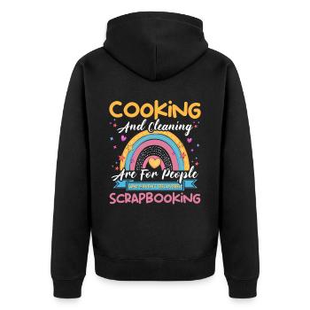 Scrapbooker - Unisex Premium Bio Zip Hoodie - Schwarz - Hinten - Nico (187cm)