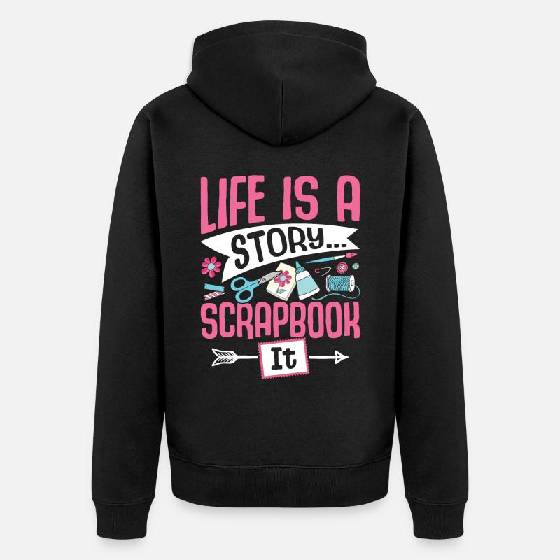 Scrapbooking Scrapbooker - Unisex Premium Bio Zip Hoodie - Schwarz