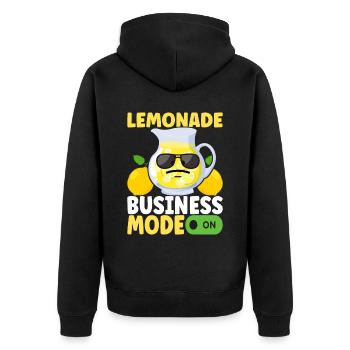Lemonade Lemonade stand - Unisex Premium Organic Zip Hoodie - black - Back - Nico (187cm)