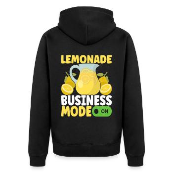 Lemonade Lemonade stand - Unisex Premium Organic Zip Hoodie - black - Back - Nico (187cm)