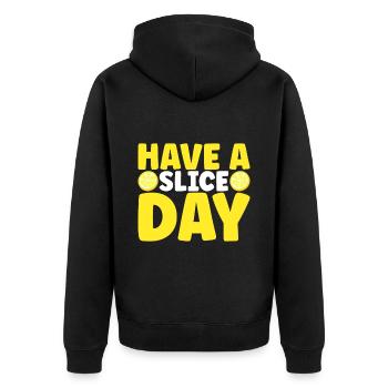 Lemonade Lemonade stand - Unisex Premium Organic Zip Hoodie - black - Back - Nico (187cm)