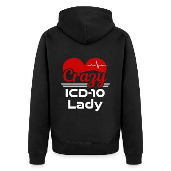 Codeur médical Profession Médical - Veste à capuche bio Premium Unisexe - noir - Dos - Nico (187cm)