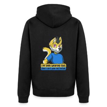 Furry Fandom Fursuits Drôle - Veste à capuche bio Premium Unisexe - noir - Dos - Nico (187cm)