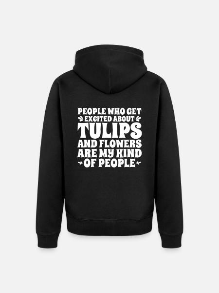 Tulips Tulips - Unisex Premium Organic Zip Hoodie - black