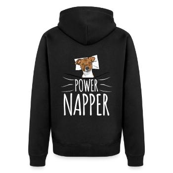 Chemise de sommeil pour chiens fatigués - Veste à capuche bio Premium Unisexe - noir - Dos - Nico (187cm)