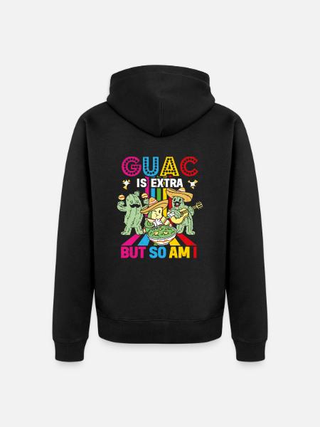 Avocado Guacamole Mexican Mexico Latino - Unisex Premium Organic Zip Hoodie - black