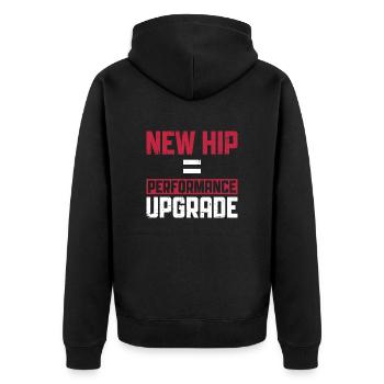 Bionisches Aftermarket-design Für Eine - Unisex Premium Organic Zip Hoodie - black - Back - Nico (187cm)
