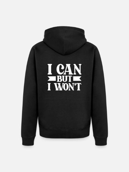 black humor - Unisex Premium Organic Zip Hoodie - black
