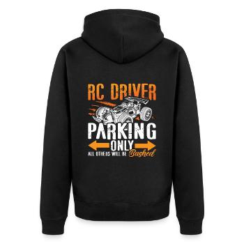 RC Model Racing RC Driver Parking Only RC Racing - Unisex Premium Organic Zip Hoodie - black - Back - Nico (187cm)