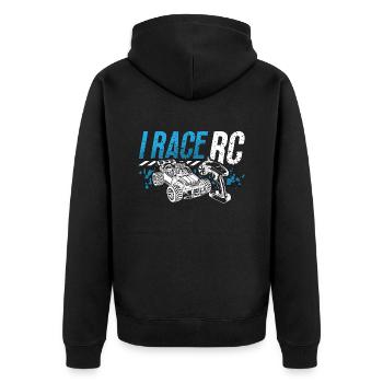 RC Model Racing I Race RC Remote Controlled Car - Unisex Premium Organic Zip Hoodie - black - Back - Nico (187cm)