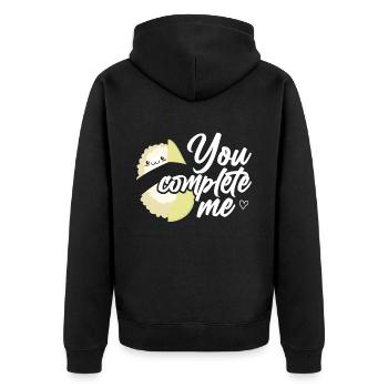 Avocado Sushi Roll Nigiri Avocado Fruit Guacamole - Unisex Premium Organic Zip Hoodie - black - Back - Nico (187cm)