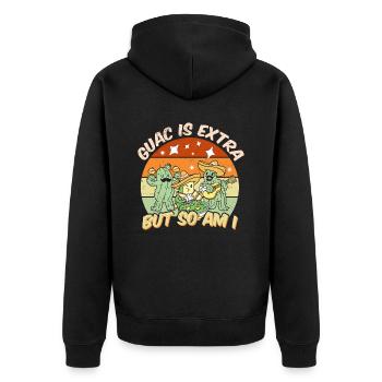Avocat Guacamole Mexique Mexique Latino - Veste à capuche bio Premium Unisexe - noir - Dos - Nico (187cm)
