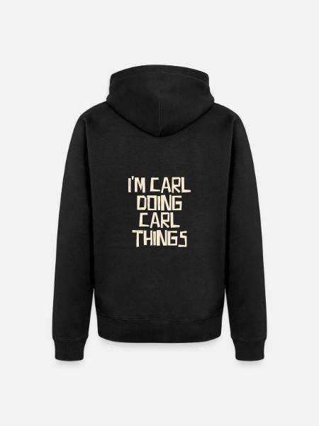 I'm Carl doing Carl things - Unisex Premium Bio Zip Hoodie - Schwarz