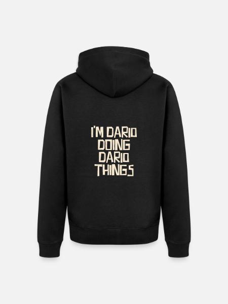 I'm Dario doing Dario things - Unisex Premium Organic Zip Hoodie - black