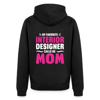 Interior Designer Gift Interior Decoration Designer - Unisex Premium Organic Zip Hoodie - black - Back - Nico (187cm)