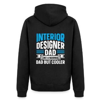 Interior Designer Gift Interior Decoration Designer - Unisex Premium Organic Zip Hoodie - black - Back - Nico (187cm)