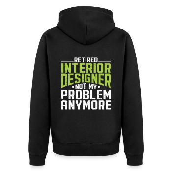 Interior Designer Gift Interior Decoration Designer - Unisex Premium Organic Zip Hoodie - black - Back - Nico (187cm)
