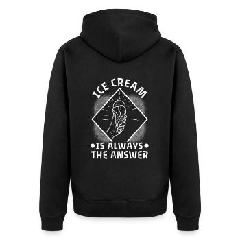 La crème glacée est toujours la réponse - Veste à capuche bio Premium Unisexe - noir - Dos - Nico (187cm)