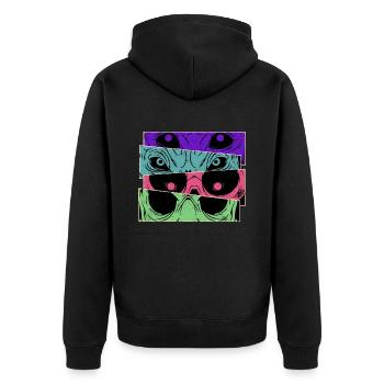 Bande dessinée Zombie Horrow - Veste à capuche bio Premium Unisexe - noir - Dos - Nico (187cm)