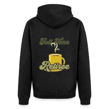 Pension de retraite à temps plein pensionné pensionné pensionné pensionné - Veste à capuche bio Premium Unisexe - noir - Dos - Nico (187cm)