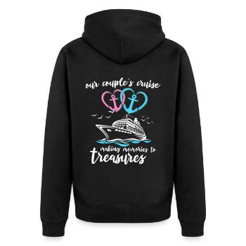 Kreuzfahrt Ehepaar - Unisex Premium Bio Zip Hoodie - Schwarz - Hinten - Nico (187cm)