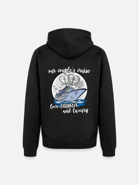 Kreuzfahrt Ehepaar - Unisex Premium Bio Zip Hoodie - Schwarz