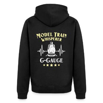 Chemin de fer de jardin ECG Écartement G - Veste à capuche bio Premium Unisexe - noir - Dos - Nico (187cm)
