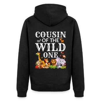 Safari Faune Afrique Le Big 5 Zoologie - Veste à capuche bio Premium Unisexe - noir - Dos - Nico (187cm)