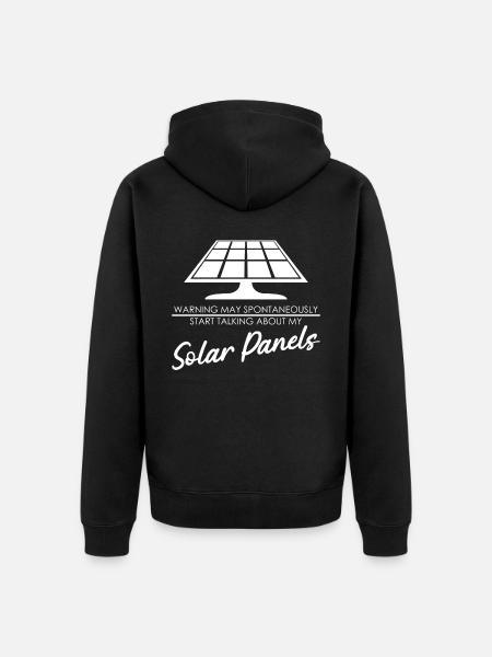 Solar Cell Sun Renewable Energy - Ekologiczna rozpinana bluza z kapturem Premium unisex - czarny