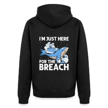 Meeressäuger für Orca-Beobachtung und Buckelwal - Unisex Premium Bio Zip Hoodie - Schwarz - Hinten - Nico (187cm)