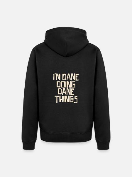 I'm Dane doing Dane things - Unisex Premium Bio Zip Hoodie - Schwarz