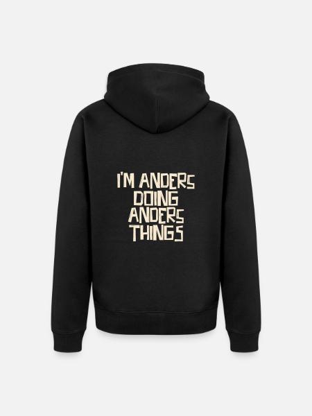 I'm Anders doing Anders things - Unisex Premium Bio Zip Hoodie - Schwarz