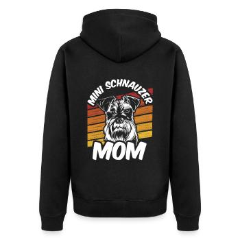 Schnauzer miniature Maman Fille Chien Schnauzers - Veste à capuche bio Premium Unisexe - noir - Dos - Nico (187cm)