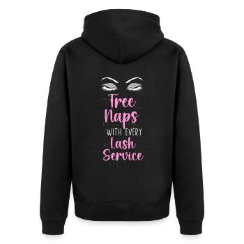 Esthetician Skincare Beautician - Unisex Premium Organic Zip Hoodie - black - Back - Nico (187cm)
