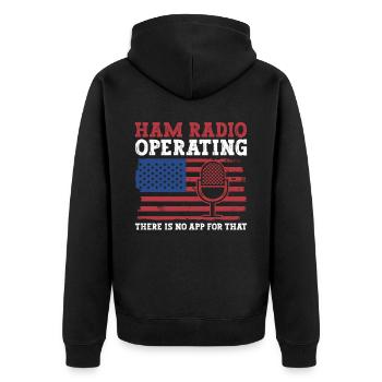 Amateurfunk-betriebsdesign Für Patriotischen - Veste à capuche bio Premium Unisexe - noir - Dos - Nico (187cm)