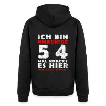 Legende 54 Jahre 54. Geburtstag Männer Frauen - Unisex Premium Bio Zip Hoodie - Schwarz - Hinten - Nico (187cm)