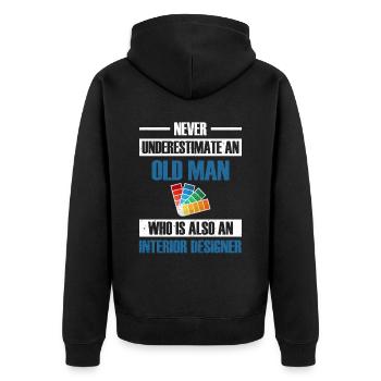 Interior Designer Gift Interior Decoration Designer - Unisex Premium Organic Zip Hoodie - black - Back - Nico (187cm)