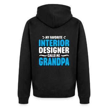 Interior Designer Gift Interior Decoration Designer - Unisex Premium Organic Zip Hoodie - black - Back - Nico (187cm)