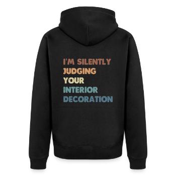 Interior Designer Gift Interior Decoration Designer - Unisex Premium Organic Zip Hoodie - black - Back - Nico (187cm)