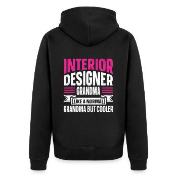 Interior Designer Gift Interior Decoration Designer - Unisex Premium Organic Zip Hoodie - black - Back - Nico (187cm)