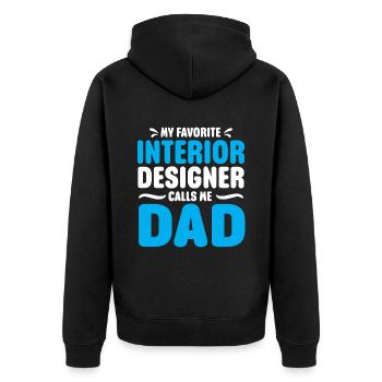 Interior Designer Gift Interior Decoration Designer - Unisex Premium Organic Zip Hoodie - black - Back - Nico (187cm)