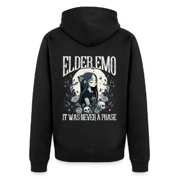 Drôle Emo Garçon Emo Fille - Veste à capuche bio Premium Unisexe - noir - Dos - Nico (187cm)