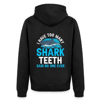 Personne n’a jamais dit trop de dents de requin - Veste à capuche bio Premium Unisexe - noir - Dos - Nico (187cm)