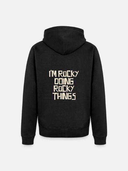 I'm Rocky doing Rocky things - Unisex Premium Bio Zip Hoodie - Schwarz