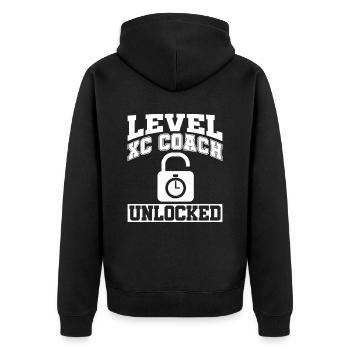 Xc-läufer-design Für Einen Xc-lauf - Unisex Premium Organic Zip Hoodie - black - Back - Nico (187cm)
