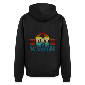 Job Profession Work Four-day week Office - Unisex Premium Organic Zip Hoodie - black - Back - Nico (187cm)