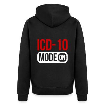 Codeur médical Profession Médical - Veste à capuche bio Premium Unisexe - noir - Dos - Nico (187cm)