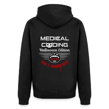 Halloween Medicine Coder Medical - Veste à capuche bio Premium Unisexe - noir - Dos - Nico (187cm)