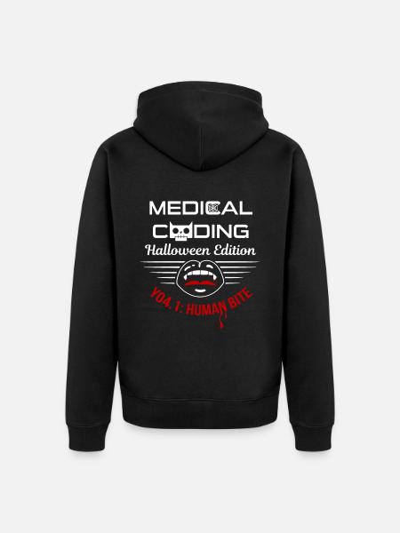 Halloween Medicine Coder Medical - Veste à capuche bio Premium Unisexe - noir