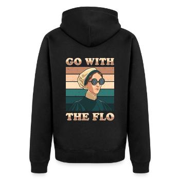 Krankenschwester Florence Nightingale Medizinische - Unisex Premium Bio Zip Hoodie - Schwarz - Hinten - Nico (187cm)